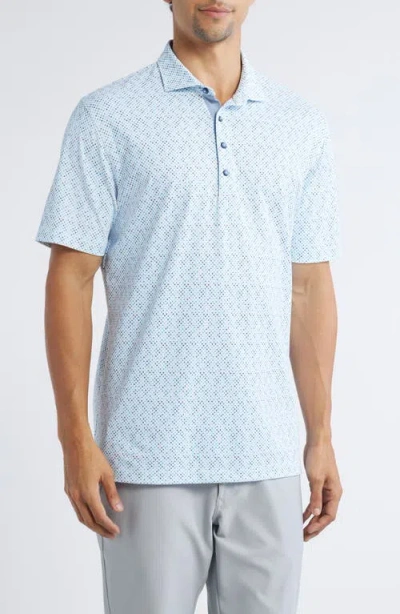 Johnnie-o Razz Dot Print Prep-formance Golf Polo In Blue