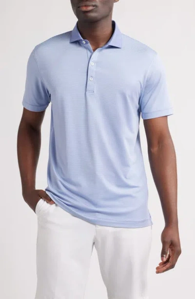 Johnnie-o Reagan Stripe Prep-formance Golf Polo In Purple