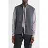 Johnnie-o Reggie Performance Zip-up Vest In Black