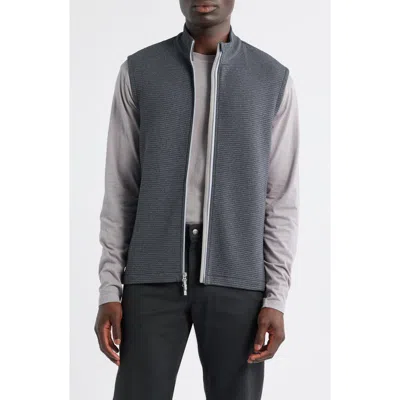 Johnnie-o Reggie Performance Zip-up Vest In Black