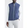 Johnnie-o Reggie Performance Zip-up Vest In Blue