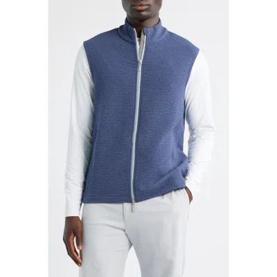 Johnnie-o Reggie Performance Zip-up Vest In Blue