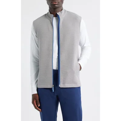 Johnnie-o Reggie Performance Zip-up Vest In Gray