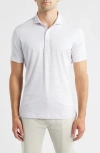 Johnnie-o Rex Stripe Performance Jersey Polo In White