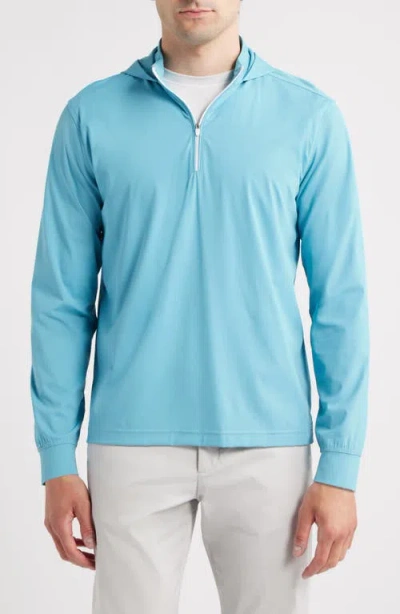 Johnnie-o Robby Performance Quarter Zip Hoodie In Gray