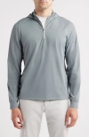 Johnnie-o Robby Performance Quarter Zip Hoodie In Gray