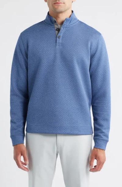 Johnnie-o Rockwells Quilted Henley Pullover In Blue