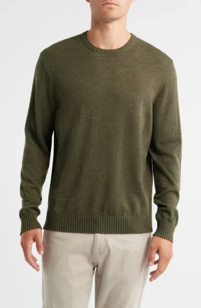 Johnnie-o Ronald Merino Wool Sweater In Green