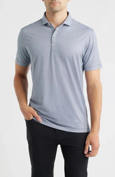 Johnnie-o Rud Geo Print Performance Jersey Polo In Multi
