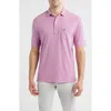 Johnnie-o Ryan Stripe Polo In Pink