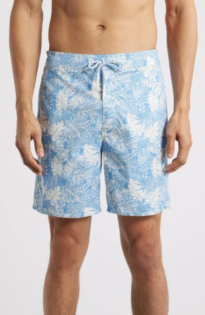 Johnnie-o Salty Dogs Floral Swim Trunks In Maliblu