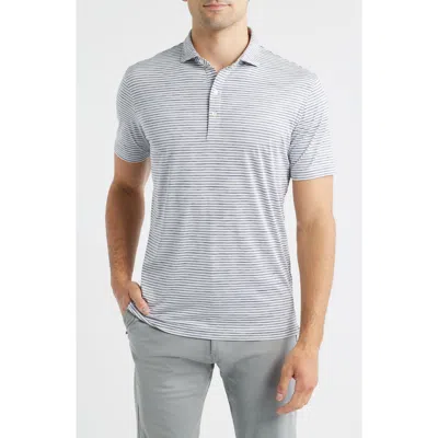 Johnnie-o Seymour Stripe Featherweight Performance Polo In White
