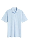Johnnie-o Stetsons Stripe Performance Polo In Maliblu