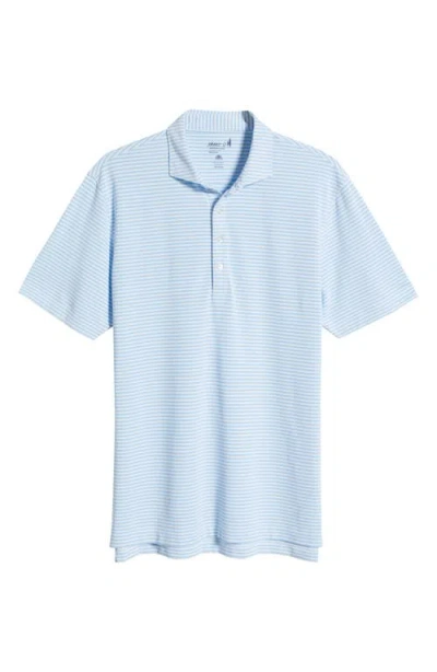 Johnnie-o Stetsons Stripe Performance Polo In Maliblu