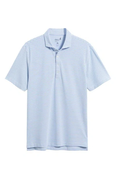 Johnnie-o Stetsons Stripe Performance Polo In Palisades Blue