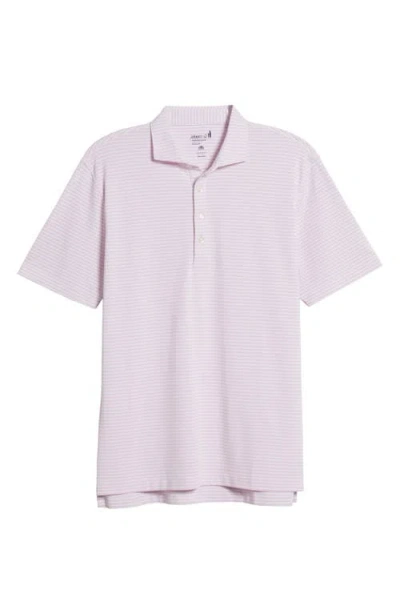 Johnnie-o Stetsons Stripe Performance Polo In Porto Pink