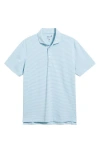 Johnnie-o Stetsons Stripe Performance Polo In Tide
