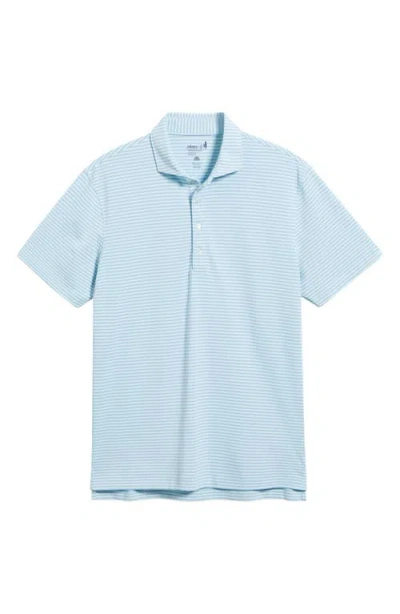 Johnnie-o Stetsons Stripe Performance Polo In Tide