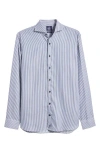Johnnie-o Stripe Button-up Shirt In Wake