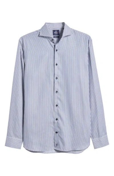 Johnnie-o Stripe Button-up Shirt In Wake