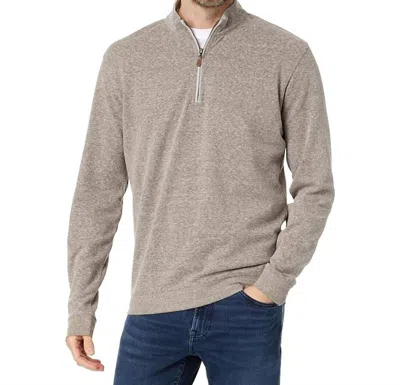 Johnnie-o Sully 1/4 Zip Pullover In Bison In Grey