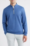 Johnnie-o Sully Quarter Zip Pullover In Blue