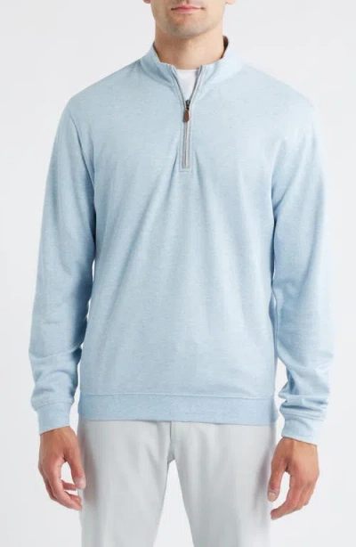 Johnnie-o Sully Quarter Zip Pullover In Blue