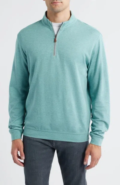 Johnnie-o Sully Quarter Zip Pullover In Blue
