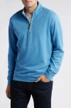 Johnnie-o Sully Quarter Zip Pullover In Blue