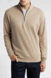 Johnnie-o Sully Quarter Zip Pullover In Cedar