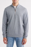 Johnnie-o Sully Quarter Zip Pullover In Gray