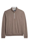 Johnnie-o Sully Quarter Zip Pullover In Maple