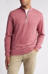Johnnie-o Sully Quarter Zip Pullover In Merlot