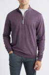 Johnnie-o Sully Quarter Zip Pullover In Purple
