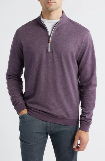 Johnnie-o Sully Quarter Zip Pullover In Purple