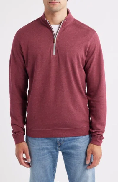 Johnnie-o Sully Quarter Zip Pullover In Red