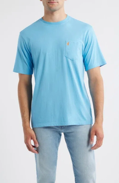 Johnnie-o Sun Line Pocket T-shirt In Blue