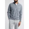 Johnnie-o Talbert Waffle Camo Print Quarter Zip Pullover In Thunder
