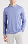 Johnnie-o Talon Prep-formance Long Sleeve Hooded T-shirt In Purple