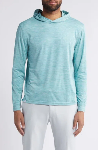 Johnnie-o Talon Prep-formance Long Sleeve Hooded T-shirt In Green Grass