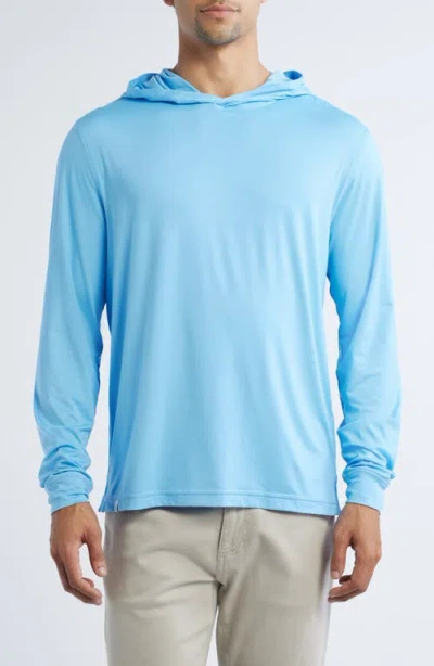 Johnnie-o Talon Prep-formance Long Sleeve Hooded T-shirt In Maliblu