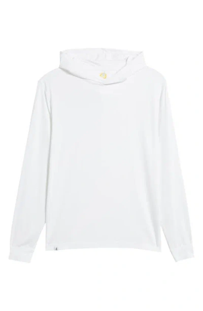 Johnnie-o Talon Prep-formance Long Sleeve Hooded T-shirt In White