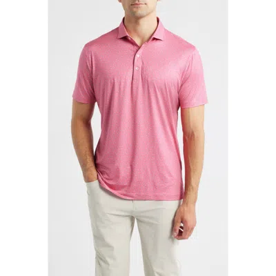 Johnnie-o Tini Dancer Martini Print Featherweight Performance Polo In Pink