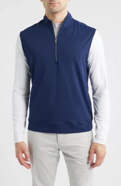 Johnnie-o Torque Quarter-zip Vest In Blue