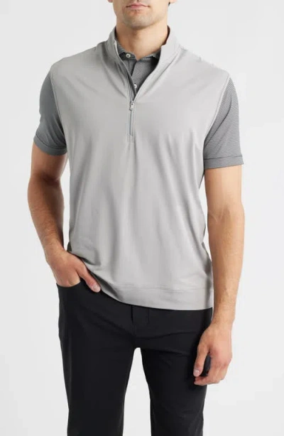 Johnnie-o Torque Quarter-zip Vest In Gray