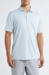 Johnnie-o Vik Stripe Prep-formance Polo In Barrels Blue