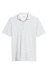 Johnnie-o Vik Stripe Prep-formance Polo In Cantaloupe