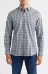 Johnnie-o Warden Plaid Cotton Button-down Shirt In Blue