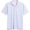 Johnnie-o Warwick Stripe Prep-formance Polo In Porto Pink