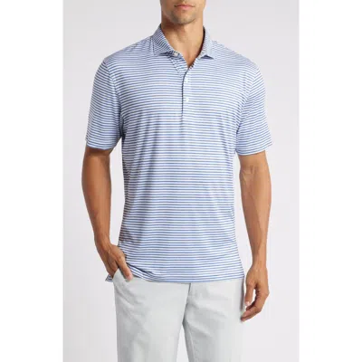 Johnnie-o Warwick Stripe Prep-formance Polo In Seal